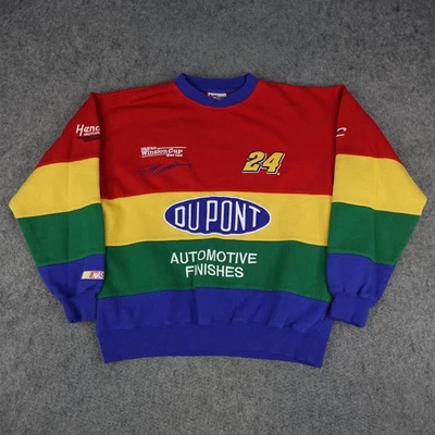 Винтажная мужская толстовка Jeff Gordon большая гоночная NASCAR Rainbow DuPont 24 - Изображение 1 из 4