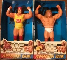 wwf ljn hasbro wrestling superstars 14" hulk hogan & ultimate warrior figures