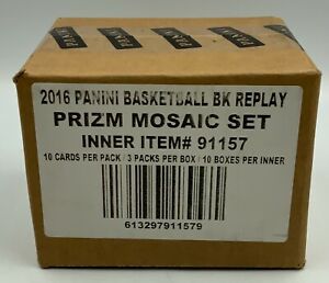 2016-17 Panini Prizm Mosaic Set Basketball Sealed 10 Hobby Box CASE