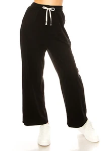 Women's Soft Fleece Corduroy Wide Leg Pants Women Straight Y2K Pants Fall Winter - Picture 1 of 21