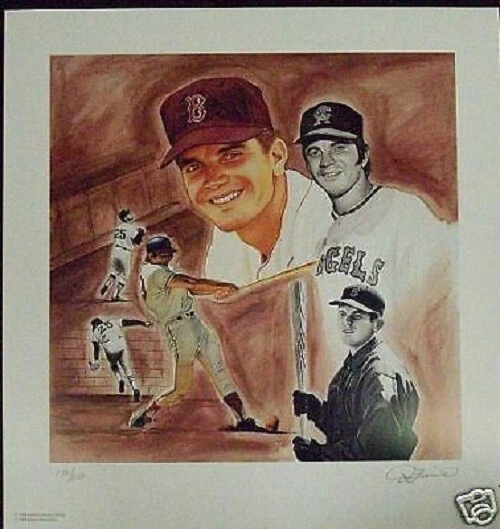 Tony Conigliaro  Poster Lithograph Boston Red Sox  22X23 by James Fiorentino - Image 1 of 1