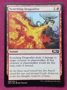 Magic The Gathering 2021 CORE SET M21 FOIL SCORCHING DRAGONFIRE red card MTG - Picture 1 of 2