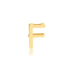 Letter F charm 18k Solid Yellow Gold | charm for Chain