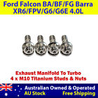 Titanium Exhaust Manifold To Turbo Stud Kit For Ford Falcon Xr6 Ba/Bf/Fg 4.0L