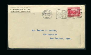 US Stamp Used, F/VF S#329 With 1607-1907 Jamestown Celebration cancel from Norfo - Picture 1 of 1