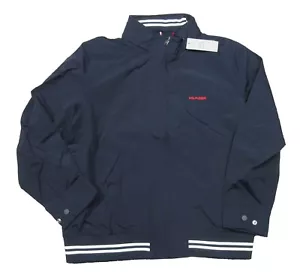 Chaqueta con capucha Tommy Hilfiger grande y alta para hombre azul marino regata resistente al agua - Imagen 1 de 10