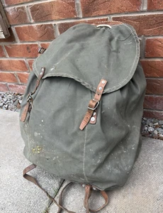 Vintage Genuine Swedish Army M39 WW2 1940 Rucksack Backpack & Frame Grey - Picture 1 of 13