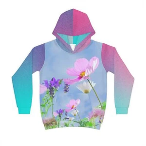 Children's Hoodie (AOP) Wild flowers, multi color. - Picture 1 of 25