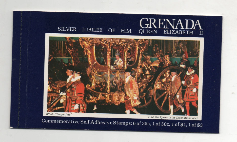 Гренада 1977 серебряный юбилей как новый, без наклеек и следов монетный двор буклет марок - Изображение 1 из 1