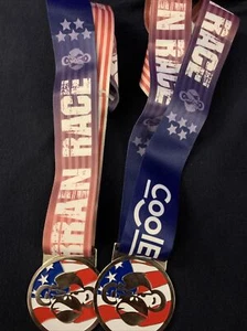 Cool Events Red/White/Blue Monkey Medal Terrain Race D7 Lot Of 2 - Picture 1 of 1