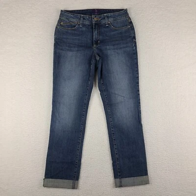 NYDJ Not Your Daughter Jeans Womens 6 Blue Legging Roll Up Dark Wash Denim - Image 1 of 4