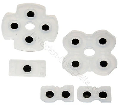 MARKENLOS Tastengummis PS4 Controller 1.Gen., 5 tlg. Kontakte Set L/R Tasten + Steuerkreuz