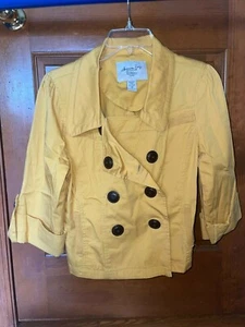 American Rag Cie Yellow Double Breasted Light Jacket Size M Genuine Original - Picture 1 of 5