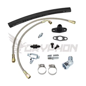 Turbo Oil Feed Return Line Kit for HONDA B16 B18 D15 D16 with Precision PTE 6266 - Picture 1 of 5