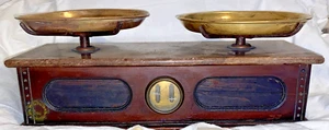 Antique Henry Troemner Marble Top Scale w/ Brass Pans - Picture 1 of 11