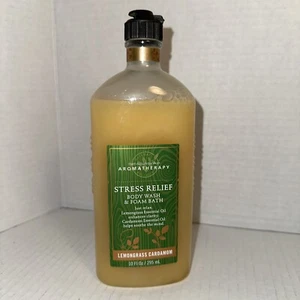Bath & Body Works Stress Relief Body Wash Lemongrass Cardamom Discontinued - Picture 1 of 2