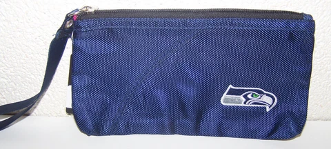 Seattle Seahawks Color Sheen Wristlet Purse Small Handbag Cover