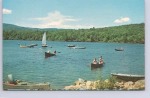 Water Sport, Pleasure Craft, Lake Scene, Somewhere, USA, Vintage Postcard - Picture 1 of 2