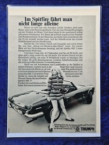 Triumph  Spitfire , originale Werbung aus Zeitschrift 1970/71  laminiert; - Bild 1 von 1
