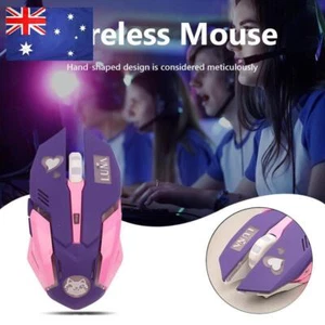 2.4G Wireless Gaming Optical Mouse 2400DPI 6 Buttons Mute Mice for Gamer Office - Afbeelding 1 van 10