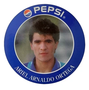 1995 Argentina Pepsi Promo Ariel Burrito Ortega River Plate Round Sticker Rare - Picture 1 of 3