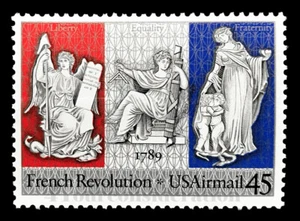1989 Scott #C120 .45¢ - FRENCH REVOLUTION - F/VF-MNH-OG Airmail Single - Bild 1 von 1