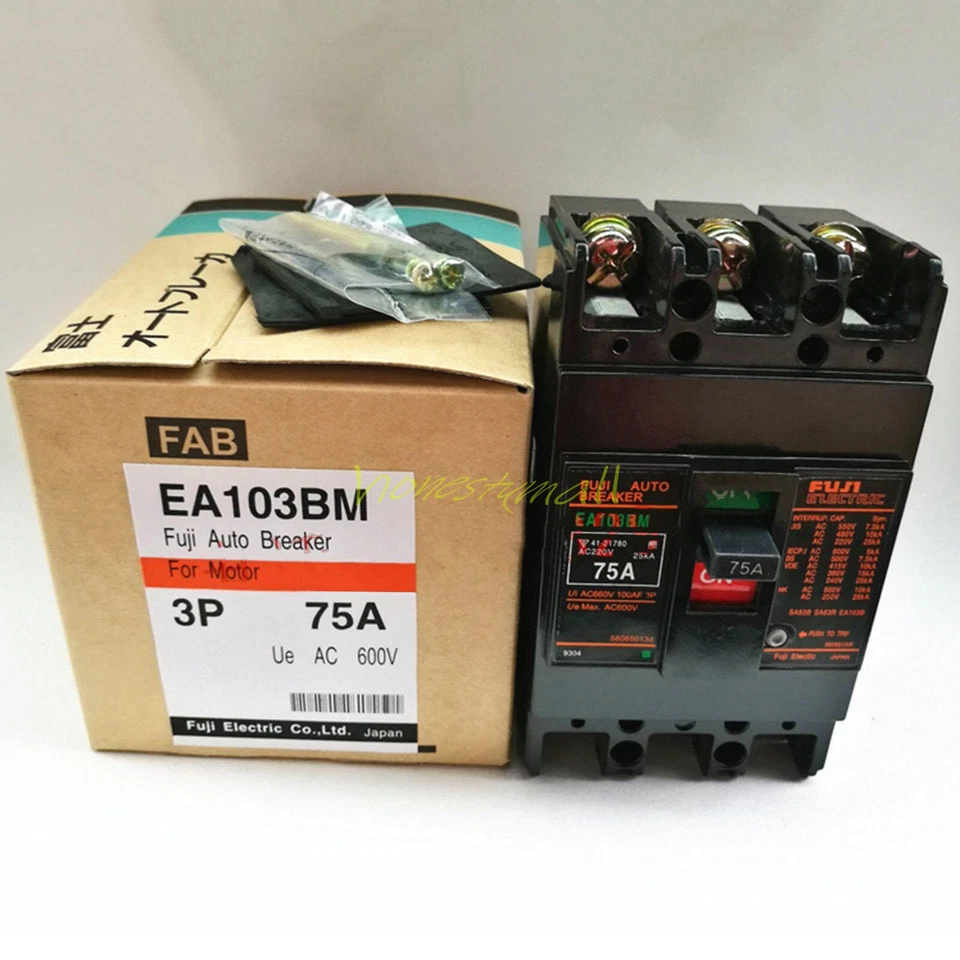 1PC NEW Fuji EA103BM 3P 75A Circuit breaker