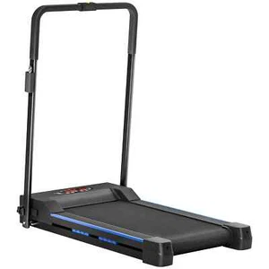 Steel Folding Motorised Home Treadmill Walking Machine with LCD Monitor Blue - Picture 1 of 12