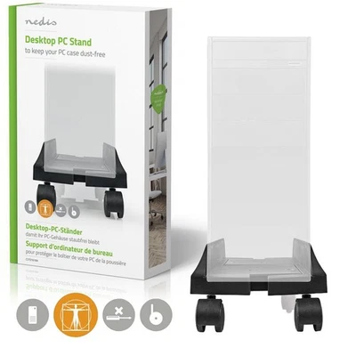 CARRELLO PORTA PC REGOLABILE IN METALLO PORTATA MAX 20KG NEDIS ITALIA  - Immagine 1 di 4