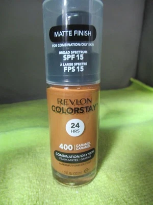 Revlon ColorStay COMBINATION /OILY Skin Foundation 400 Caramel NEW - Image 1 of 2