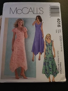McCalls sewing pattern Gypsy BOHO FESTIVAL Dress Handkerchief HEM 3 Styles Y2K - Picture 1 of 9