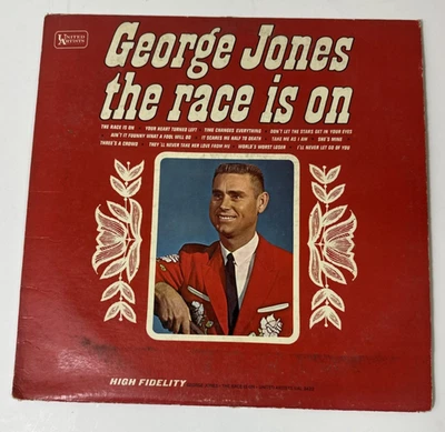 George Jones The Race Is On LP Vinyl Record UA UAL-3422 1960s High Fidelity - Image 1 of 4