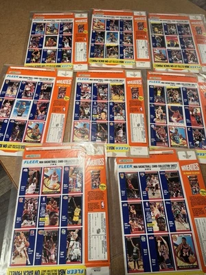 1991 Wheaties boxes W/Fleer Cards. Full Set Of 8 Uncut Sheets Michael Jordan - Image 1 of 4