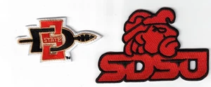 (2) San Diego State Aztecs University Embroidered Iron / Sew-On Patch - Picture 1 of 2