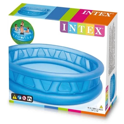 Intex 74" x 18" Soft Side Inflatable Family Swimming Summer Water Fun Pool - Image 1 of 4