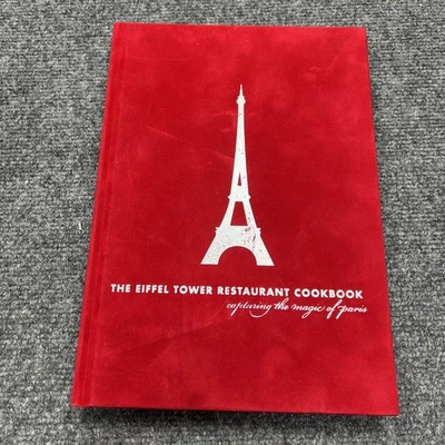 The Eiffel Tower Restaurant Cookbook, Red Velvet Cover Jean Joho HC 1st Edition Foto 1 de 4