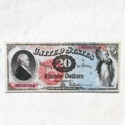 20 Dollars 1869 Legal Tender Treasure Note Reproduction US Banknote Fr US# 127 - Image 1 of 4