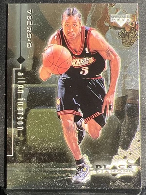 1999 Upper Deck Black Diamond #66 Allen Iverson Sixers HOF - Image 1 of 2
