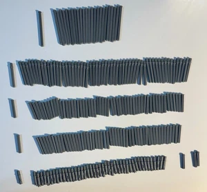 LEGO Technic Bulk Lot Axles Light Dark Gray Sizes 3L 4L 5.5L 8L Total Qty 237 - Picture 1 of 1