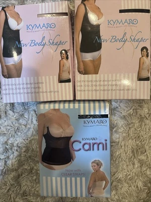 Nuevo tops modeladores de cuerpo Kymaro XXXL 2 unidades nude y negro y 1 paquete XXX grande negro cami 6 Foto 1 de 4