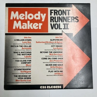 Melody Maker Front Runners Vol II - 12” Vinyl LP Compilation CBS SPR 108 - Image 1 of 4