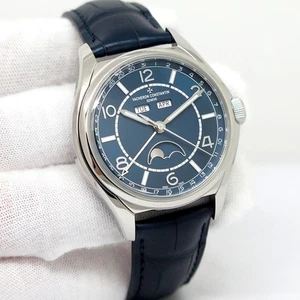 Vacheron Constantin 4000E Fiftysix Complete Calendar with Blue Dial on Strap - Picture 1 of 8