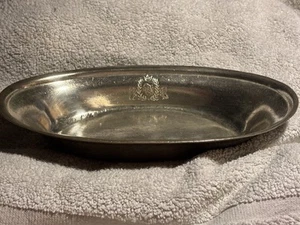 Vintage 1950s Fontainebleau Hotel Miami Beach Vegetable Dish Silver Soldered 10” - Picture 1 of 6