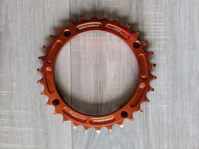 Plato de bicicleta Race Face único estrecho ancho 1x MTB 104 mm BCD 30t naranja Foto 1 de 2