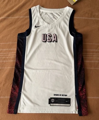 США баскетбол Джерси мужской маленький белый Nike ограниченного тиража Париж 2024 Олимпийских игр - Изображение 1 из 4