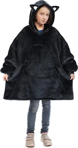 Blanket Hoodie for Kids, Oversized Wearable Sherpa Sweatshirt Pullover for Teens - Picture 1 of 7