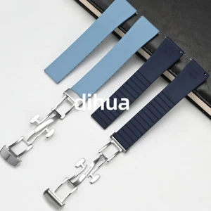 Luxury 18mm 19mm 20mm 21mm 22mm FKM Rubber Watch Band Strap Dustproof Bracelet - Picture 1 of 21