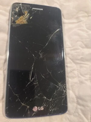 LG LGMS210 Cell Phone Smartphone Screen Cracked - For Parts or Repairs - Image 1 of 2