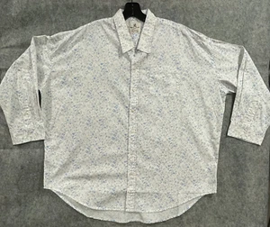 Denimist Button Front Shirt Womens Small Blue Floral Cotton One Pocket Oversized - Picture 1 of 9