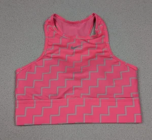 Nike Dri-Fit Hot Pink Medium Support 1 Piece Sports Bra Women's Size Small - Picture 1 of 11